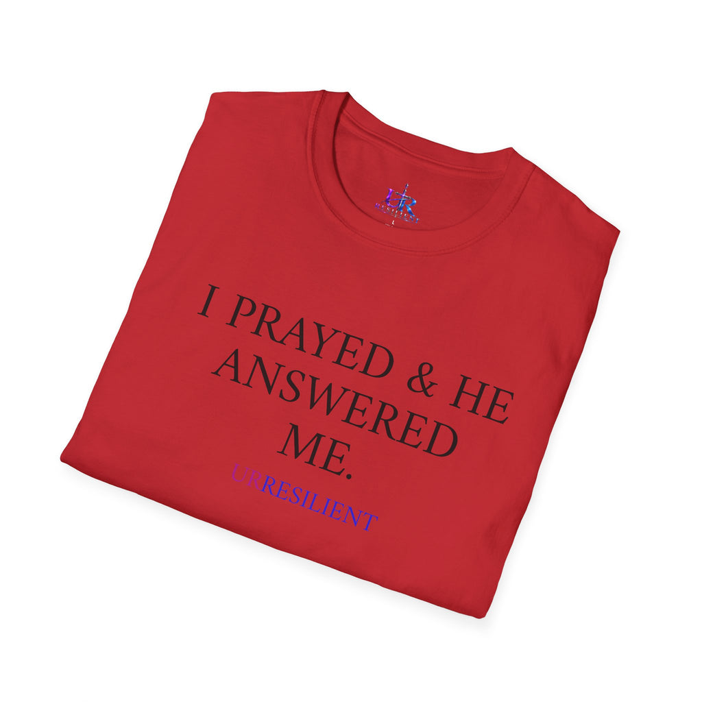 Prayer T-Shirt — "I Prayed & He Answered Me" Christian Faith Tee