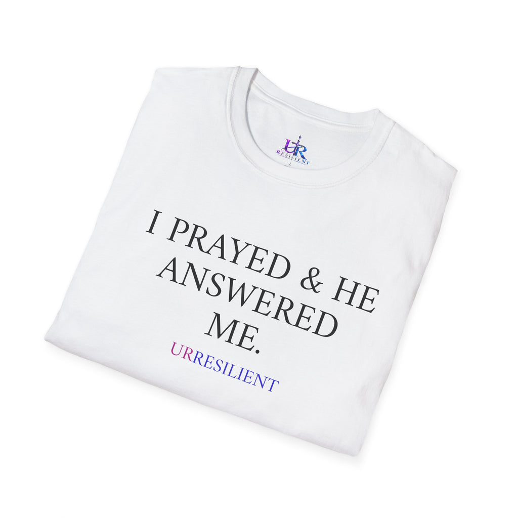 Prayer T-Shirt — "I Prayed & He Answered Me" Christian Faith Tee